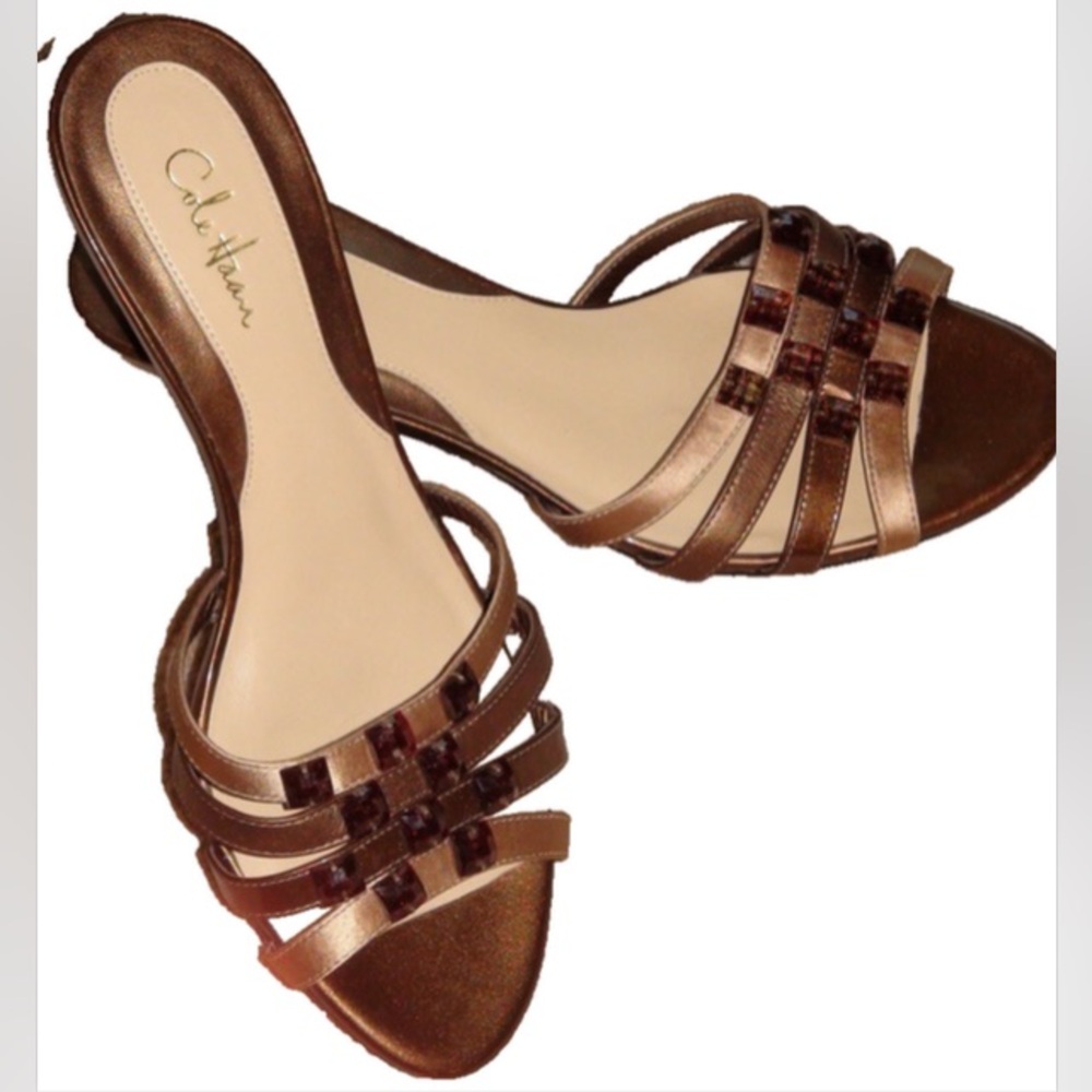 Cole Haan Embellished Slide Slip On Sandals